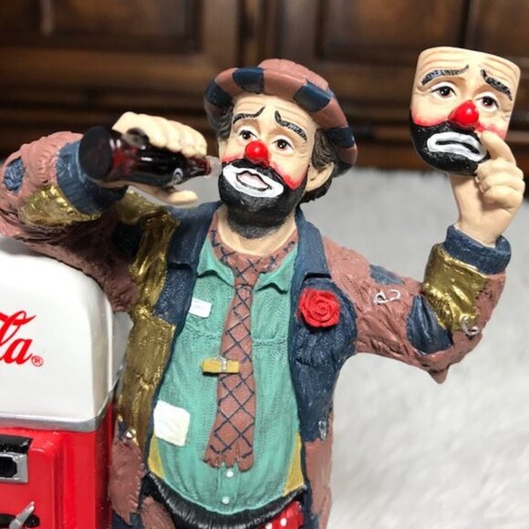 Vintage Coca-Cola Limited Edition Emmett Kelly 'Put on a Happy Face' Figurine - Picture 3 of 16